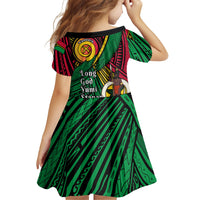 Halo Vanuatu Family Matching Off The Shoulder Long Sleeve Dress and Hawaiian Shirt Happy 46th Independence Anniversary LT14 - Polynesian Pride