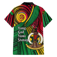 Halo Vanuatu Family Matching Tank Maxi Dress and Hawaiian Shirt Happy 46th Independence Anniversary LT14 - Polynesian Pride