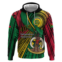 Halo Vanuatu Hoodie Happy 46th Independence Anniversary LT14 Pullover Hoodie Black - Polynesian Pride