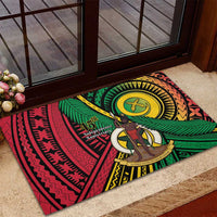 Halo Vanuatu Rubber Doormat Happy 46th Independence Anniversary LT14 - Polynesian Pride