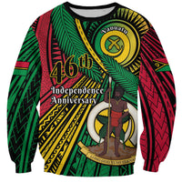Halo Vanuatu Sweatshirt Happy 46th Independence Anniversary LT14 Unisex Black - Polynesian Pride