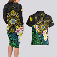 Lalawigan ng Palawan Couples Matching Long Sleeve Bodycon Dress and Hawaiian Shirt Philippines Province Land of Promise