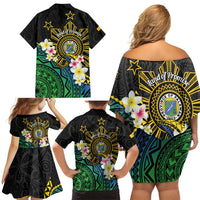 Lalawigan ng Palawan Family Matching Off Shoulder Short Dress and Hawaiian Shirt Philippines Province Land of Promise