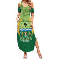 Isabela Philippines Summer Maxi Dress Queen Province Of The North LT14 Women Green - Polynesian Pride
