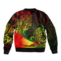 Personalised Polynesian Tribal Sleeve Zip Bomber Jacket Unique Reggae LT14 - Polynesian Pride
