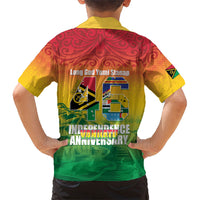 Vanuatu Indipendens Dei Family Matching Off Shoulder Maxi Dress and Hawaiian Shirt Yumi 46th Independence Anniversary
