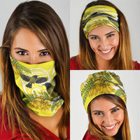 Bellbird New Zealand Neck Gaiter Korimako Kowhai Maori Pattern LT14 - Polynesian Pride