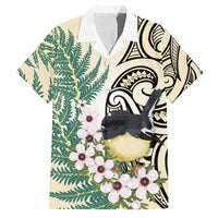 Endemic Tomtit New Zealand Family Matching Puletasi and Hawaiian Shirt Miromiro Manuka Silver Fern Maori Pattern
