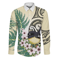 Endemic Tomtit New Zealand Family Matching Puletasi and Hawaiian Shirt Miromiro Manuka Silver Fern Maori Pattern