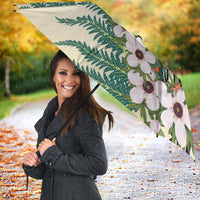 Endemic Tomtit New Zealand Umbrella Miromiro Manuka Silver Fern Maori Pattern LT14 - Polynesian Pride