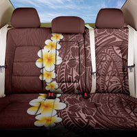 Oxblood Tropical Plumeria With Galaxy Polynesian Art Back Car Seat Cover LT14 One Size Oxblood - Polynesian Pride