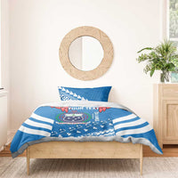 Custom Toa Samoa Rugby Bedding Set Samoan Siva Tau Uso Aso Uma