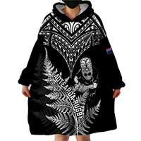 New Zealand Silver Fern Rugby Wearable Blanket Hoodie Go All Black 2023 World Cup LT14 - Polynesian Pride