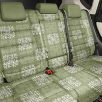 Vesuvian Green Palaka Quilt Hawaii Back Car Seat Cover Traditional Hawaii-plaid Pattern - Polynesian Pride
