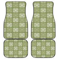 Vesuvian Green Palaka Quilt Hawaii Car Mats Traditional Hawaii-plaid Pattern - Polynesian Pride