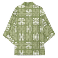 Vesuvian Green Palaka Quilt Hawaii Kimono Traditional Hawaii-plaid Pattern - Polynesian Pride