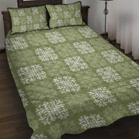 Vesuvian Green Palaka Quilt Hawaii Quilt Bed Set Traditional Hawaii-plaid Pattern - Polynesian Pride
