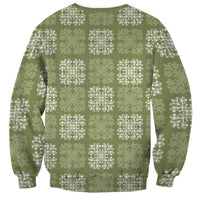 Vesuvian Green Palaka Quilt Hawaii Sweatshirt Traditional Hawaii-plaid Pattern - Polynesian Pride