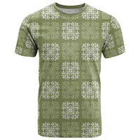 Vesuvian Green Palaka Quilt Hawaii T Shirt Traditional Hawaii-plaid Pattern - Polynesian Pride