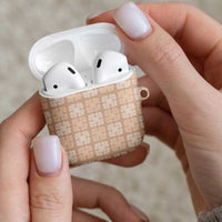 Beige Palaka Quilt Hawaii AirPods Case Traditional Hawaii-plaid Pattern LT14 - Polynesian Pride