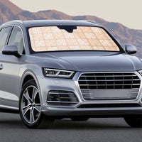 Beige Palaka Quilt Hawaii Auto Sun Shade Traditional Hawaii-plaid Pattern - Polynesian Pride