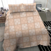 Beige Palaka Quilt Hawaii Bedding Set Traditional Hawaii-plaid Pattern - Polynesian Pride