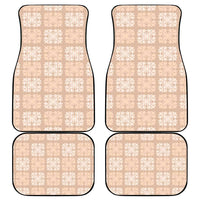 Beige Palaka Quilt Hawaii Car Mats Traditional Hawaii-plaid Pattern - Polynesian Pride