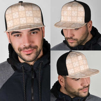 Beige Palaka Quilt Hawaii Mesh Trucker Cap Traditional Hawaii-plaid Pattern LT14 - Polynesian Pride