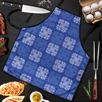 Royal Blue Palaka Quilt Hawaii Apron Traditional Hawaii-plaid Pattern - Polynesian Pride