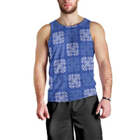 Royal Blue Palaka Quilt Hawaii Men Tank Top Traditional Hawaii-plaid Pattern LT14 - Polynesian Pride