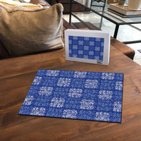 Royal Blue Palaka Quilt Hawaii Puzzle Traditional Hawaii-plaid Pattern - Polynesian Pride