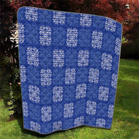 Royal Blue Palaka Quilt Hawaii Quilt Traditional Hawaii-plaid Pattern - Polynesian Pride