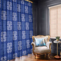 Royal Blue Palaka Quilt Hawaii Window Curtain Traditional Hawaii-plaid Pattern - Polynesian Pride