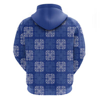 Royal Blue Palaka Quilt Hawaii Zip Hoodie Traditional Hawaii-plaid Pattern LT14 - Polynesian Pride