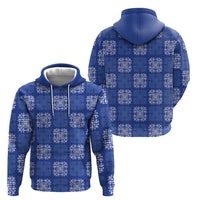 Royal Blue Palaka Quilt Hawaii Zip Hoodie Traditional Hawaii-plaid Pattern LT14 - Polynesian Pride