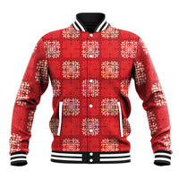 Red Palaka Quilt Hawaii Baseball Jacket Traditional Hawaii-plaid Pattern - Polynesian Pride