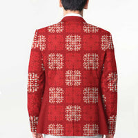 Red Palaka Quilt Hawaii Blazer Traditional Hawaii-plaid Pattern - Polynesian Pride