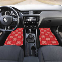 Red Palaka Quilt Hawaii Car Mats Traditional Hawaii-plaid Pattern - Polynesian Pride