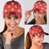 Red Palaka Quilt Hawaii Classic Cap Traditional Hawaii-plaid Pattern LT14 - Polynesian Pride