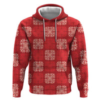 Red Palaka Quilt Hawaii Hoodie Traditional Hawaii-plaid Pattern - Polynesian Pride