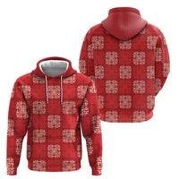 Red Palaka Quilt Hawaii Hoodie Traditional Hawaii-plaid Pattern - Polynesian Pride