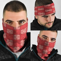 Red Palaka Quilt Hawaii Neck Gaiter Traditional Hawaii-plaid Pattern LT14 - Polynesian Pride