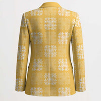 Yellow Palaka Quilt Hawaii Blazer Traditional Hawaii-plaid Pattern - Polynesian Pride