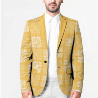 Yellow Palaka Quilt Hawaii Blazer Traditional Hawaii-plaid Pattern - Polynesian Pride