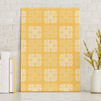 Yellow Palaka Quilt Hawaii Canvas Wall Art Traditional Hawaii-plaid Pattern - Polynesian Pride