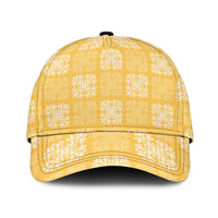 Yellow Palaka Quilt Hawaii Classic Cap Traditional Hawaii-plaid Pattern LT14 Universal Fit Yellow - Polynesian Pride