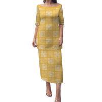 Yellow Palaka Quilt Hawaii Puletasi Traditional Hawaii-plaid Pattern - Polynesian Pride