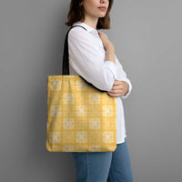 Yellow Palaka Quilt Hawaii Tote Bag Traditional Hawaii-plaid Pattern - Polynesian Pride