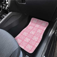 Pink Palaka Quilt Hawaii Car Mats Traditional Hawaii-plaid Pattern - Polynesian Pride