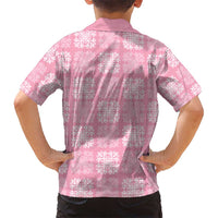 Pink Palaka Quilt Hawaii Kid Hawaiian Shirt Traditional Hawaii-plaid Pattern LT14 - Polynesian Pride